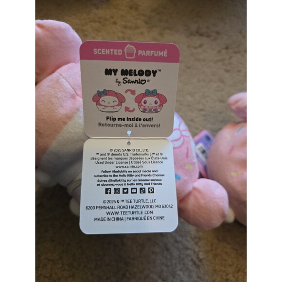 TeeTurtle Sanrio My Melody Reversible Plush (Lot of 2) Scented Plushies, 4” - Picture 5 of 5